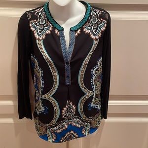 Hale Bob proved top with beaded trim sz xs